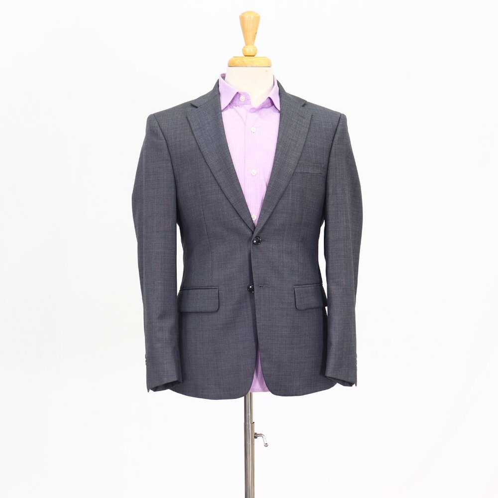 Calvin Klein 38S Gray Blazer Sport Coat Jacket 2-Button Solid T421